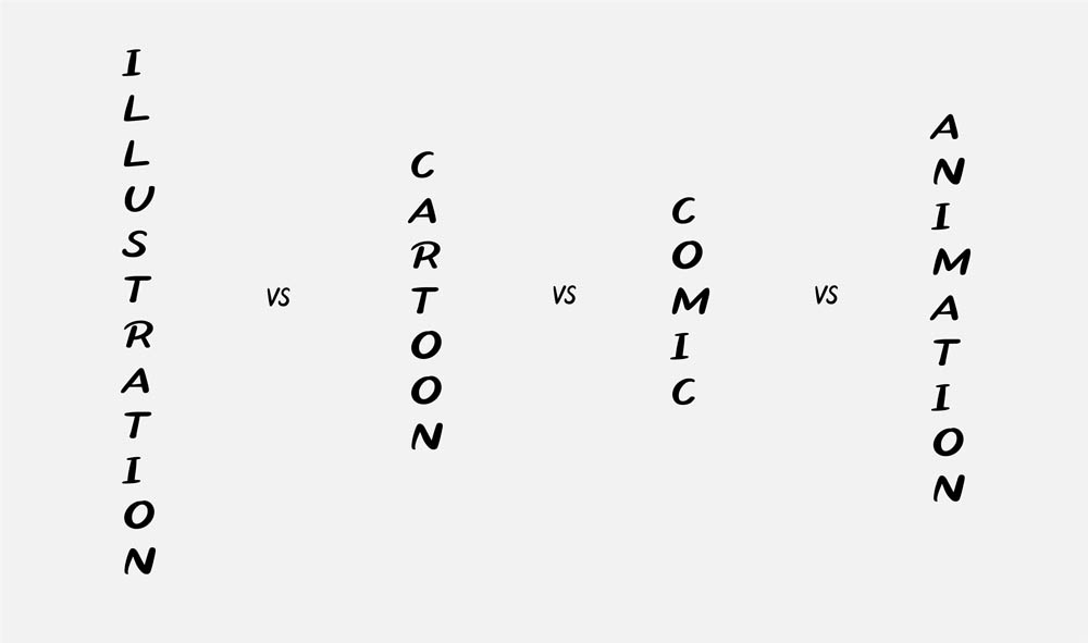 Illustrations vs Cartoons vs Comics vs Animations – What’s the difference?