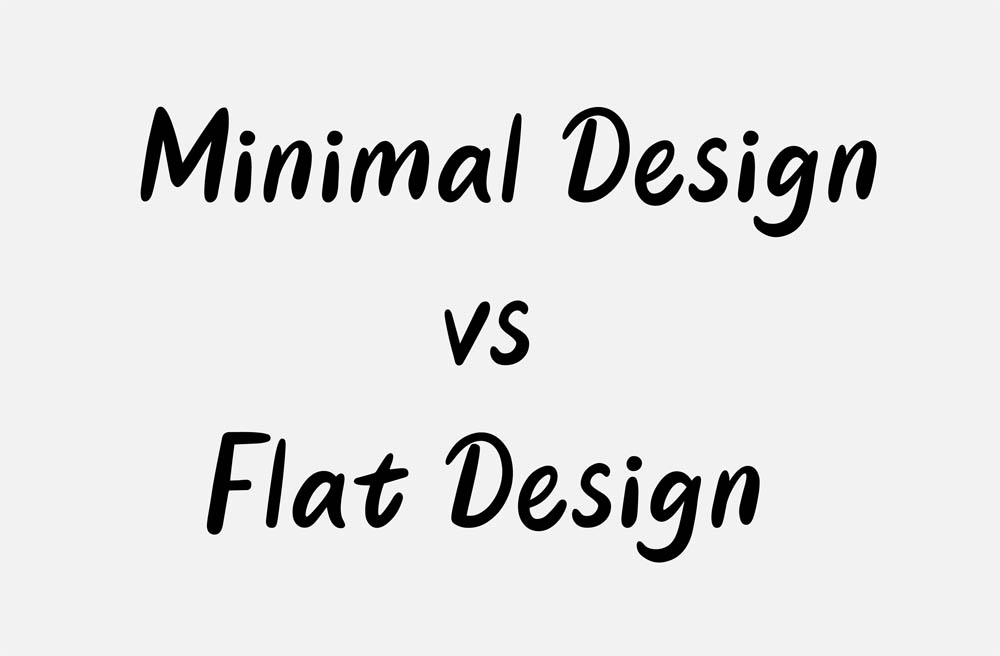 What are the differences between minimal and flat designs?